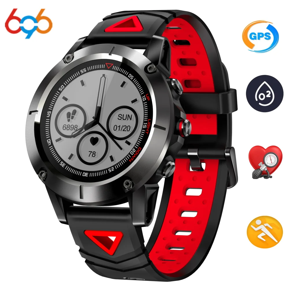 

696 G01 Smart Bracelet Call Message Reminder Heart Rate Sleep Monitoring for Outdoor Sport GPS Bluetooth IP68 Waterproof Band