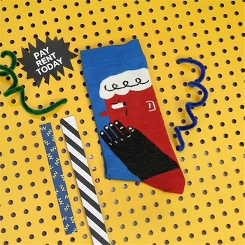 

Women's Spring Autumn Cotton Crew Socks Harajuku Style Cartoon Cute Characters Print Fashion Trends Street Wild Funny Fun Socks