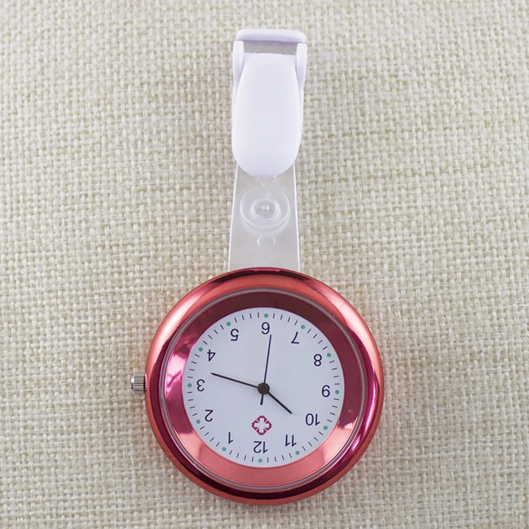 8 Candy Color Fashion Women Silicone Nurse Watch Round Dial Doctor Medical Quartz Pocket Fob Watches Brooch Pendant