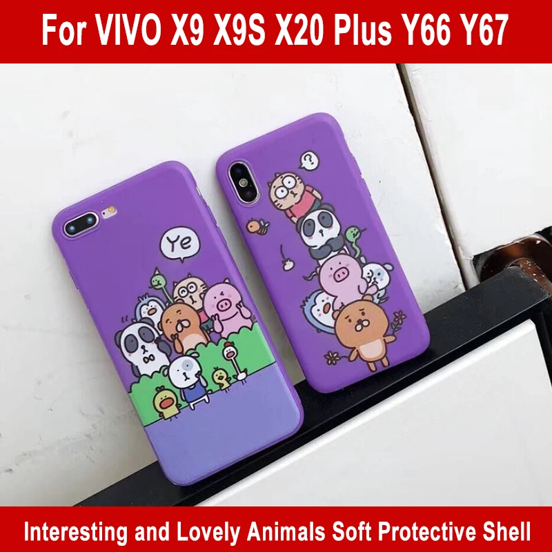

Phone Case For VIVO X9 X9S X20 Plus Soft Protective Shell For VIVO Y66 Y67 Interesting and Lovely Animals Soft Protective Shell