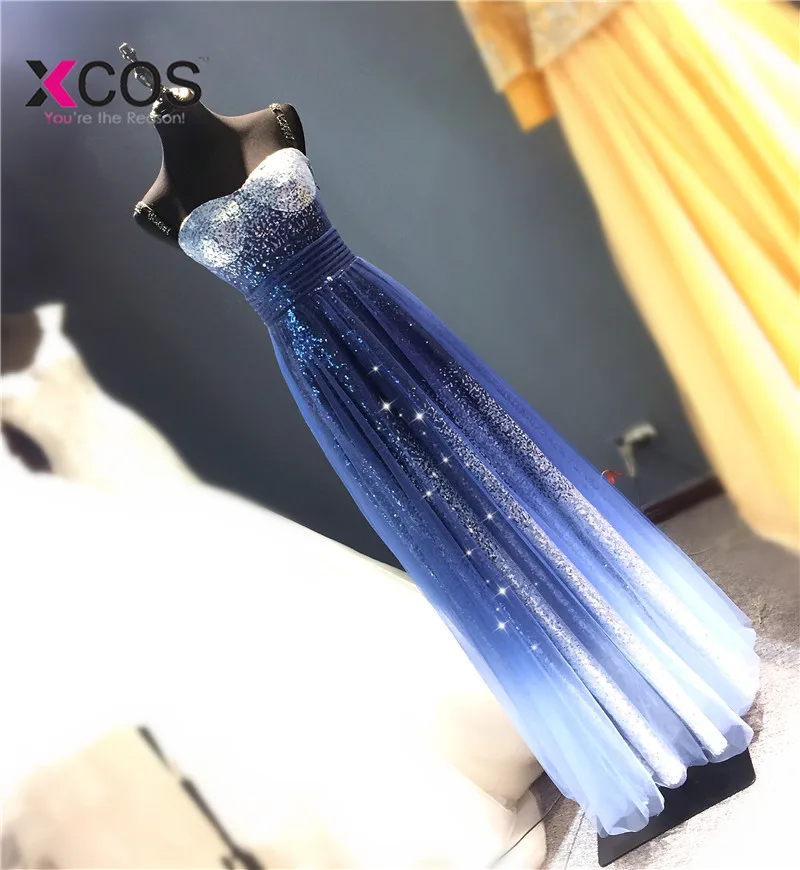 Ombre Sparkly Prom Dresses 2018
