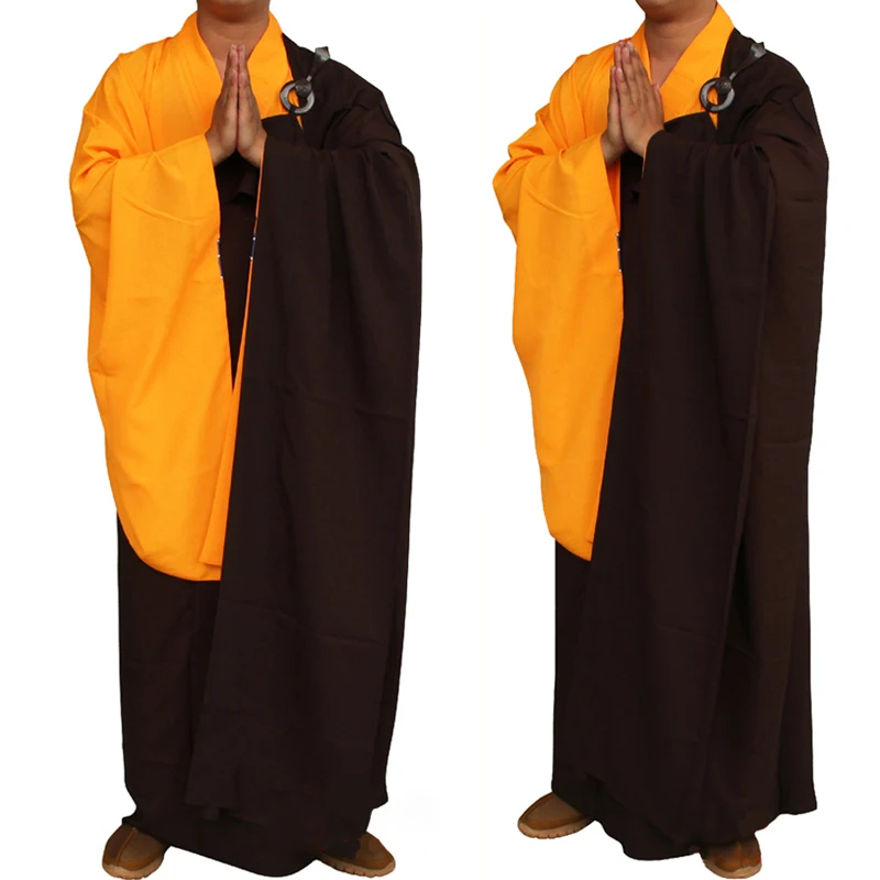 

New Unisex Buddhist Monk Robe Zen Meditation Monk Robes Shaolin Temple Monk Clothes Kung Fu Uniform Suits Monk Costume Robes