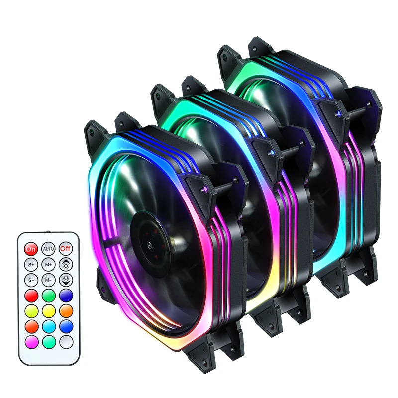 8 in 1 cpu fan 120mm Fan PC Case Fan RGB Adjust LED Fan Speed 120mm Quiet Remote Cooling RGB Case Fans