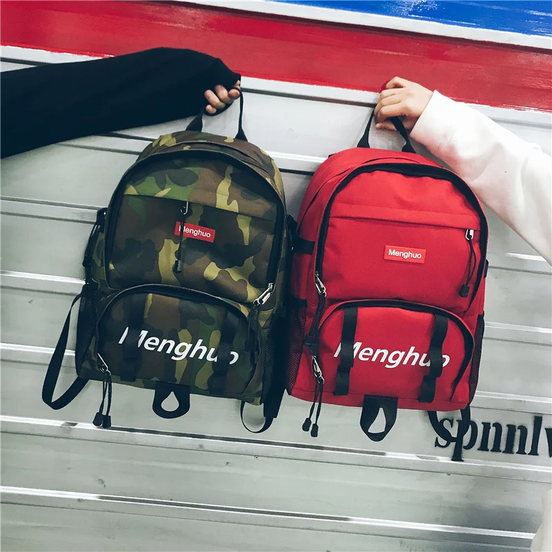 2017 Fashion School bag Waterproof Nylon Men Backpack Bag Women Mochila Escolar Travel Bag Rucksack Trekking Bag Menghuo Brand (73)
