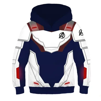 

Children's Avengers Endgame Jacket Hoodie Cosplay Costume Quantum Realm Endgame Hoodies Marvel Superhero Sweatshirt Coat Hooded