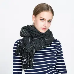 2018 Новая мода зима-осень Для женщин длинные большой шарф имитация кашемира теплые мягкие шаль Дамы Красивые полосатые пашмины