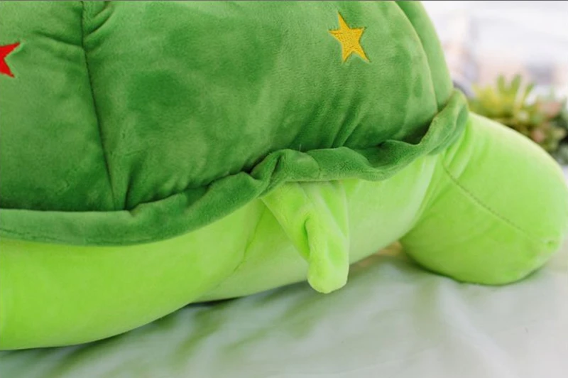 Dorimytrader Cuddly Soft Animal Tortoise Plush Toy Big Stuffed Cartoon Turtle Doll Animals Pillow for Kids Gift 26inch 65cm 4 Colors DY61982 (9)