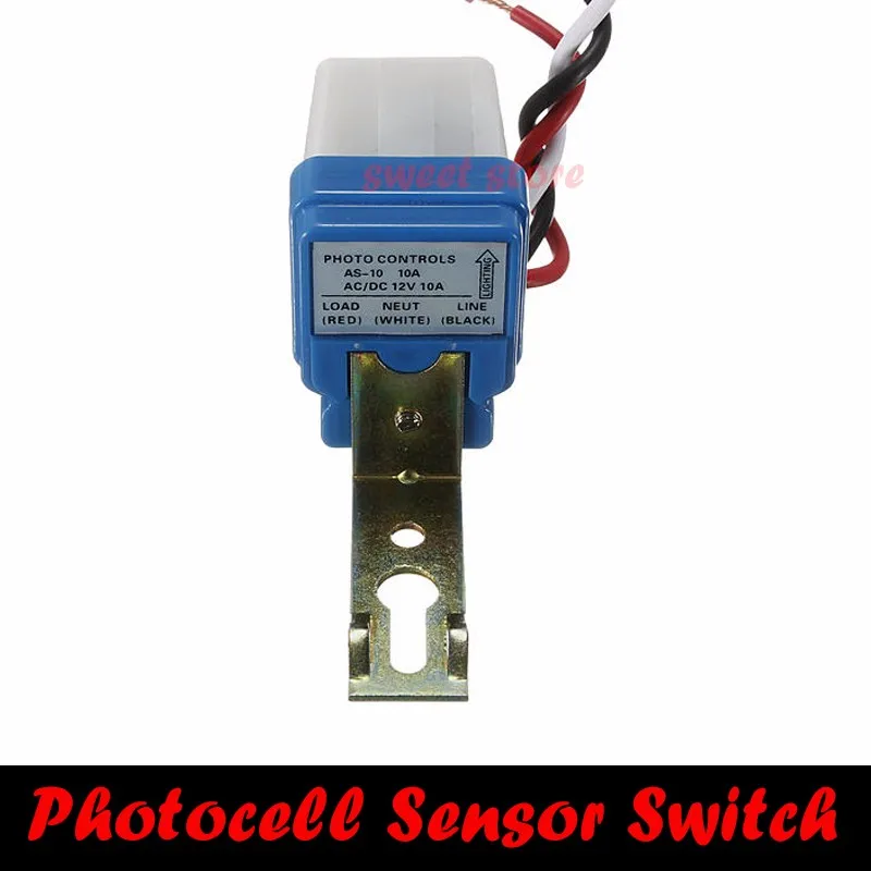 Automatic Auto On Off Photocell street Light Switch Photo Control Photoswitch Sensor DC12v 50-60Hz 10A free shipping 2pcs  (3)
