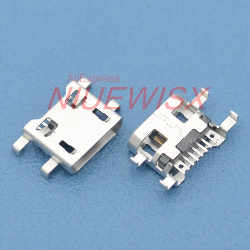 

100pc Micro USB 5pin 0.72mm heavy plate no side B type without curling side Female Jack For Mobile Mini USB repair mobile tablet