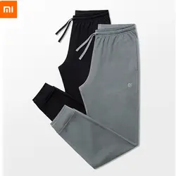 Новые мужские трикотажные штаны xiaomi для дома мягкий удобный Воздухопроницаемый домашние брюки для отдыха двухсторонний хлопок для кожи