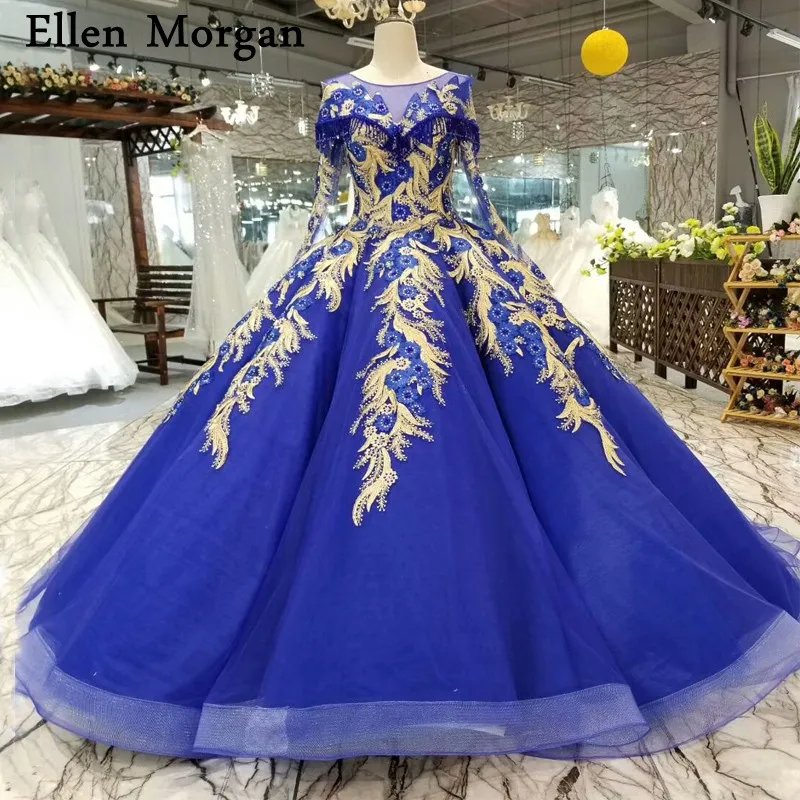 Colorful Royal Blue African Black Girls Wedding Dresses 2018 Lace up