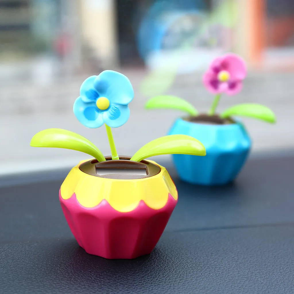 

Decoration Swing Automaticly Solar Powered Dancing Flower Swinging Animated Dancer Toy Car Decoration New#P7