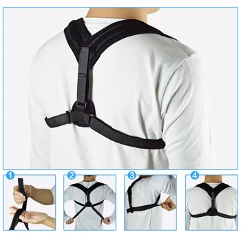 Upper Back Posture Corrector Clavicle Support Belt Back Slouching Corrective Posture Correction Spine Braces Supports Health