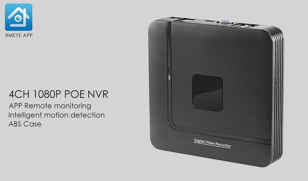 4-канальный PoE NVR 1080P 4CH 2MP 4CH наблюдения CCTV NVR IEE802.3af 48V PoE HI3515C для H.264 H.264 IP Камера 3.5CH HDD реального POE