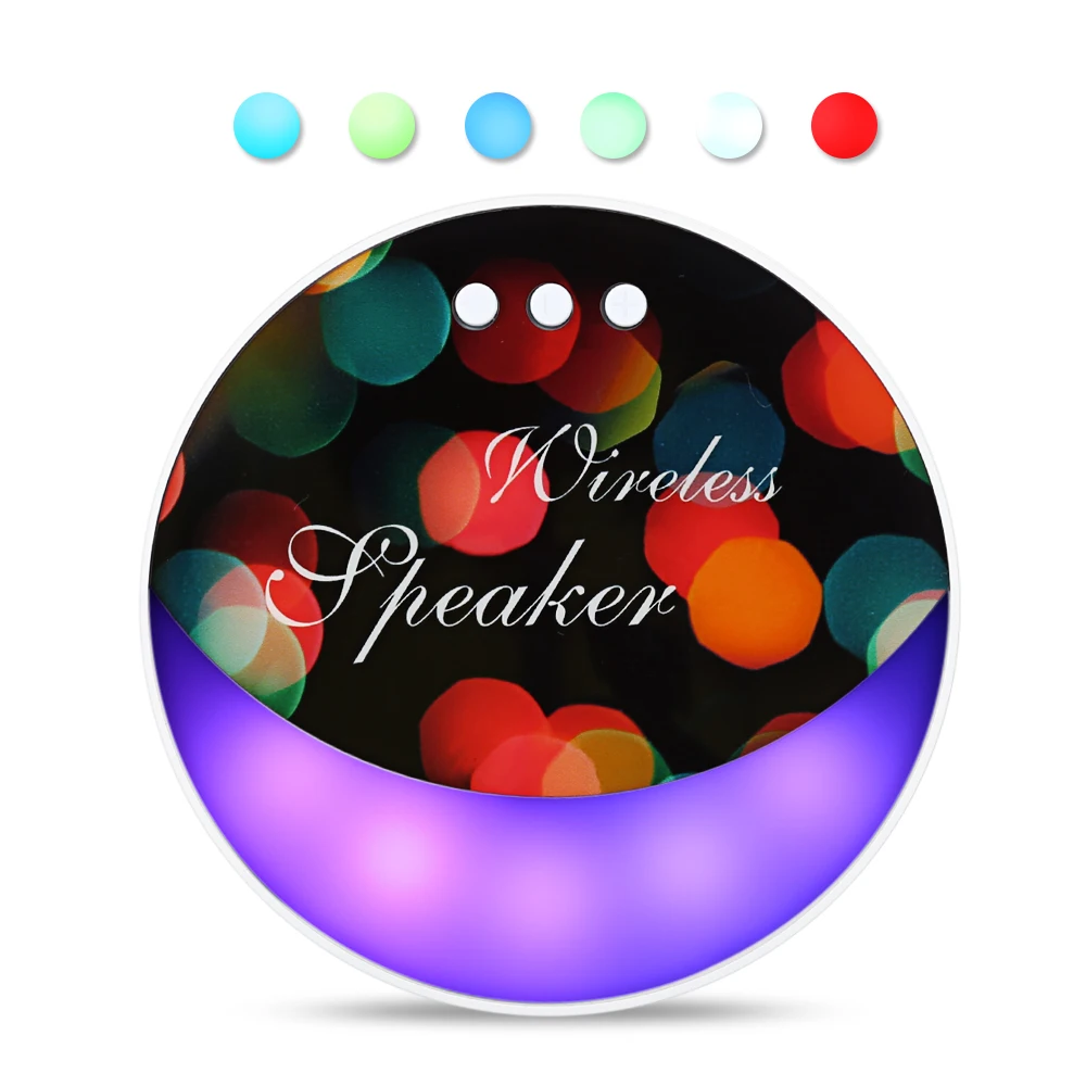 Mesuvida M6 Bluetooth Speaker Portable Wireless Player 7 Color Colorful Backlight Led With MIC TF Card For Smartphone | Электроника