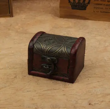 

European Style Wood Retro Flower Storage Boxes Jewelry Treasure Chest Case Manual Best Gift Box