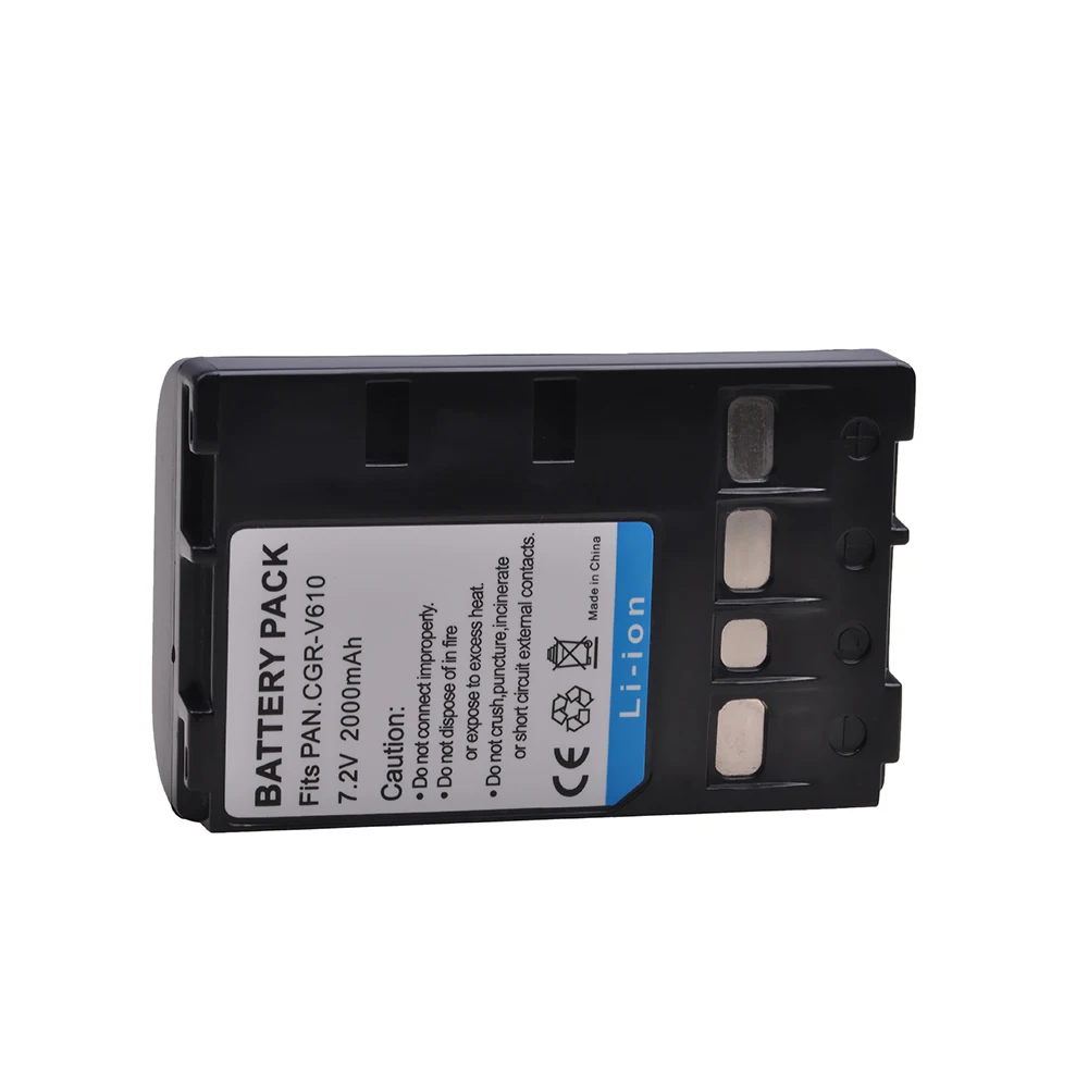 Tectra 2000 мАч 2 шт. CGR V610 CGRV610 батарея для Panasonic NV RX14 RX18 RX24 RX37 RX18B RZ10 батарея|Цифровые