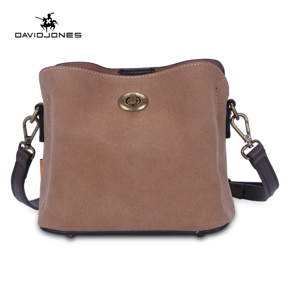 DAVIDJONES women shoulder bags pu leather female handbag mini lady