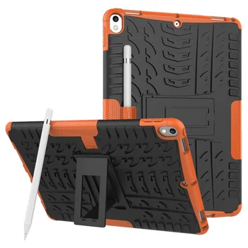 

Hybrid Armor Tablet Case for Apple iPad Pro 10.5 Kickstand Hard Back Cover with Flexible TPU Plastic Silicone Skin Jelly Case