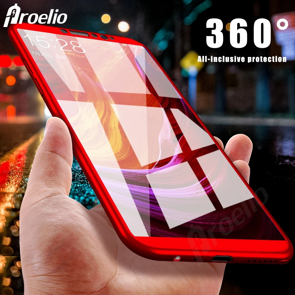 Proelio 360 Full Cover Phone Case For Xiaomi Redmi Note 5 Plus Mi 5S 6 MIX Cases 4X With Glass |