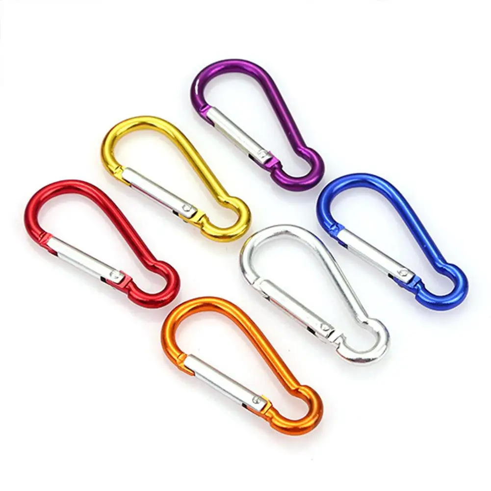 20 قطعة تسلق الألومنيوم Carabiners مفتاح سلسلة كليب ل في الهواء الطلق التخييم حلقة المفاجئة هوك المياه زجاجة مشبك السفر كيت اكسسوارات