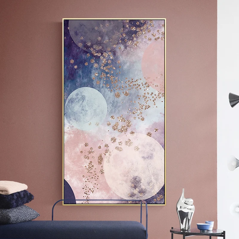 

Abstract marble pinky color mix Canvas Painting Style Posters and Print New Home Art Picture For Living Room Bedroom Wall Decor