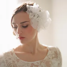 Ла звезда mar Свадебные аксессуары красивое белое платье с цветами, на свадьбу, шляпа с вуалью Быстрая шляпка Mariage