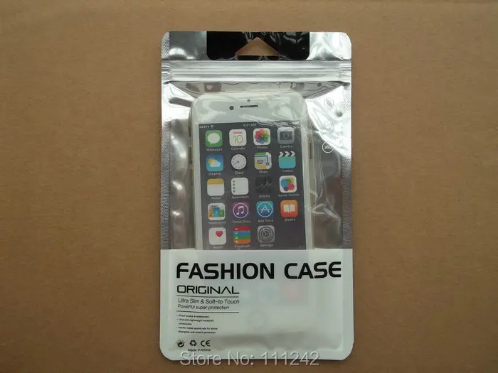 

1000pcs/lot 11*19cm Plastic Retail Packaging Packing Poly pp Bag, Zip Lock Hang Hole for iphone 6s 4.7 case Package Bag