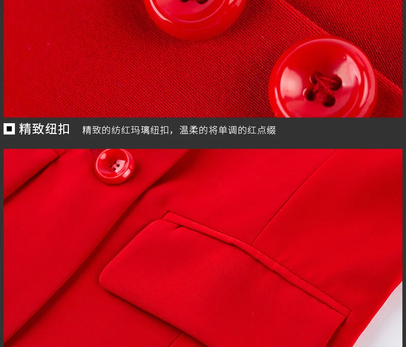 Красные брюки костюмы женские новые высококачественные модные Профессиональные двухсекционные весенние женский костюм+ широкие брюки женский костюм из двух предметов