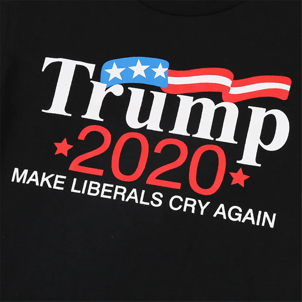 Дональд Трамп, Мужская черная забавная футболка с надписью MAKE LIBERALS CRY AGAIN, трендовая футболка с коротким рукавом и круглым вырезом