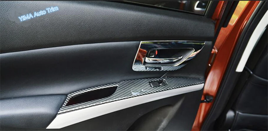 Lapetus, АБС-пластик, автомобильный Стайлинг подлокотник на внутреннюю сторону двери окна Стекло Лифт Панель Крышка отделки, пригодный для Suzuki SX4 S-cross