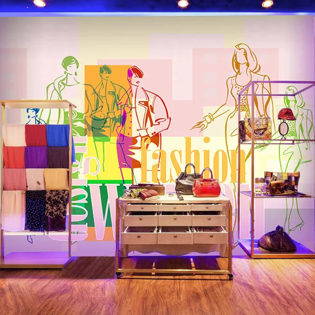 free shipping ms clothing store mall mural theme personalized 3d ms theme