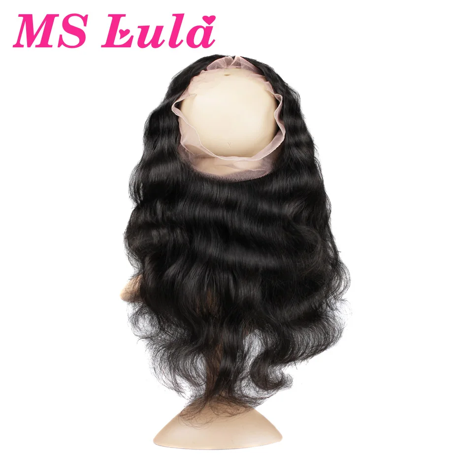 MS Lula Pre Plucked 360 Lace Frontal Closure with Baby font b Hair b font Natural