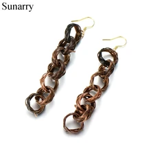 

Sunarry New Hand Made Bamboo Hollow Dangle Earring Elegant Temperament For Women Fashion Party Jewelry
