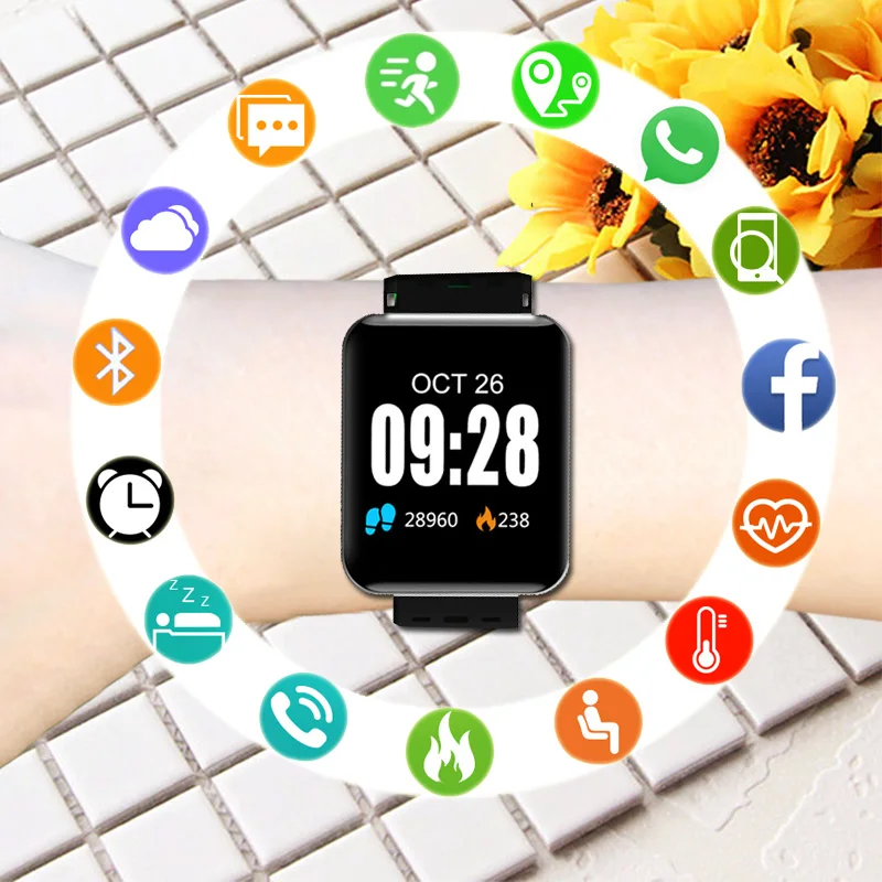 

Square Smart Watch Women Ladies Sport Electronic LED Digital Wrist Watches For Women Clock Female Wristwatch For Android IOS