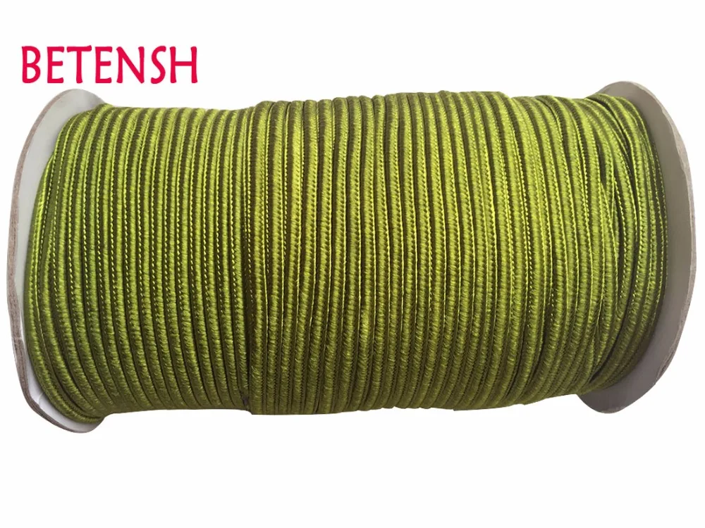 

130m/roll Olive Green Best Flat line Nylon Cord+4mm Jewelry Accessories Thread Macrame Rope Bracelet Beading String