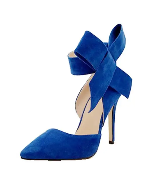 New Spring Summer Fashion Sexy Big Bow Pointed Toe High Heels Sandals Shoes Woman Ladies Wedding Party Pumps Dress Shoe