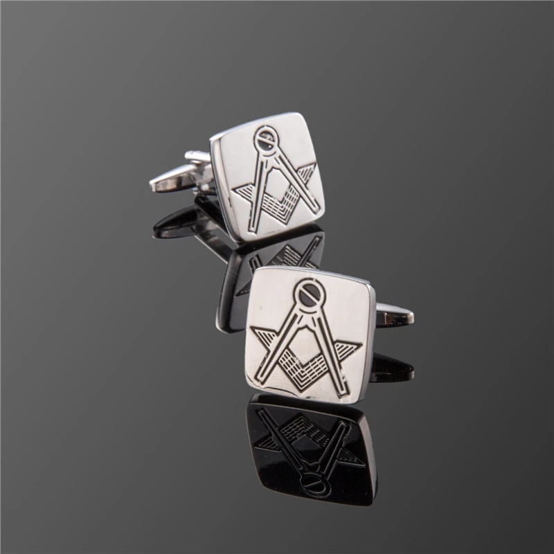 

XK393 High quality men's shirts Masonic logo / Silvery Cufflinks Masonic Cufflinks / men's shirts, clothing accessories