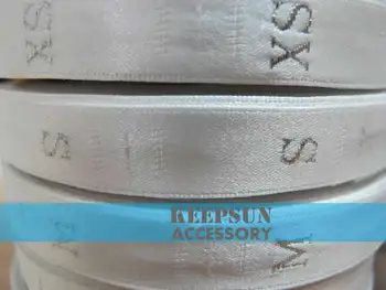 

GARMENT SIZE LABEL white background silver letters S M L XL XXL 3XL 4XL 700pcs LGZZ