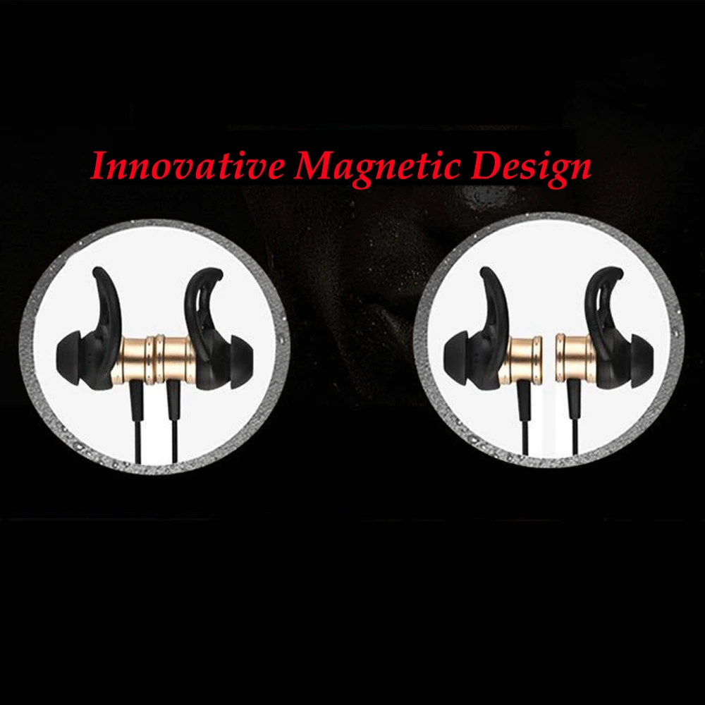 Magnetic Wireless Bluetooth Earphone Stereo Sports Earbuds Wireless in ear Headset with Mic For IPh Xiaomi OPPO VIVO PC