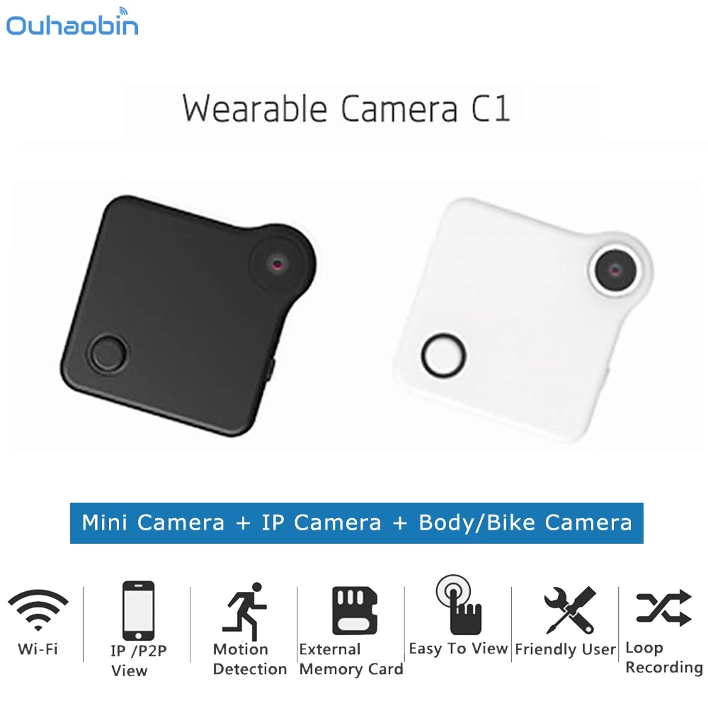 

Ouhaobin Mini Camera 720P HD WIFI P2P Wearable IP Camera Micro Motion Sensor Camcorders Sport Cam DV Clip Video Recorder Dec13