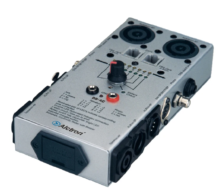 Alctron DB-4C мульти тестер аудио кабеля TRS XLR RCA аудио сетевой кабель детектор Тест для сцены Запись студии