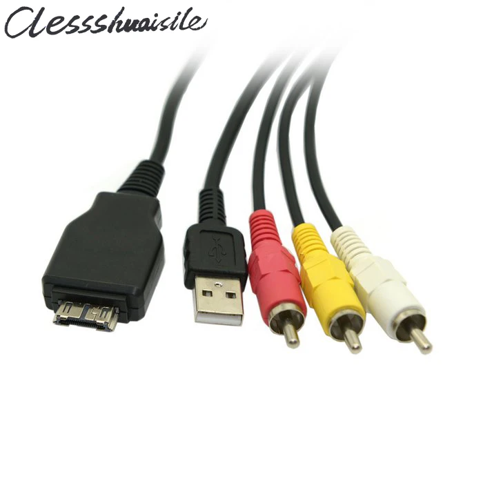 USB AV Cable for Sony VMC MD2 Cyber shot DSC HX1 RCA DSC H20 DSC W290