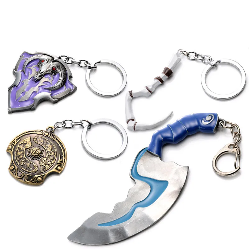 

1 Pcs Game Series Keyring New Arrival Dota 2 Keychain Toys Alloy Key Rings for Action Figure Men Gifts Toys