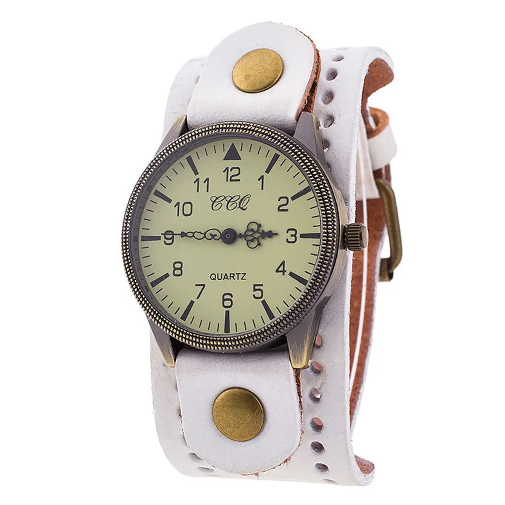 CCQ Элитный бренд мода wo для мужчин часы корова искусственная кожа Винтаж для мужчин кварцевые часы relogio masculino Наручные часы montre Feminino