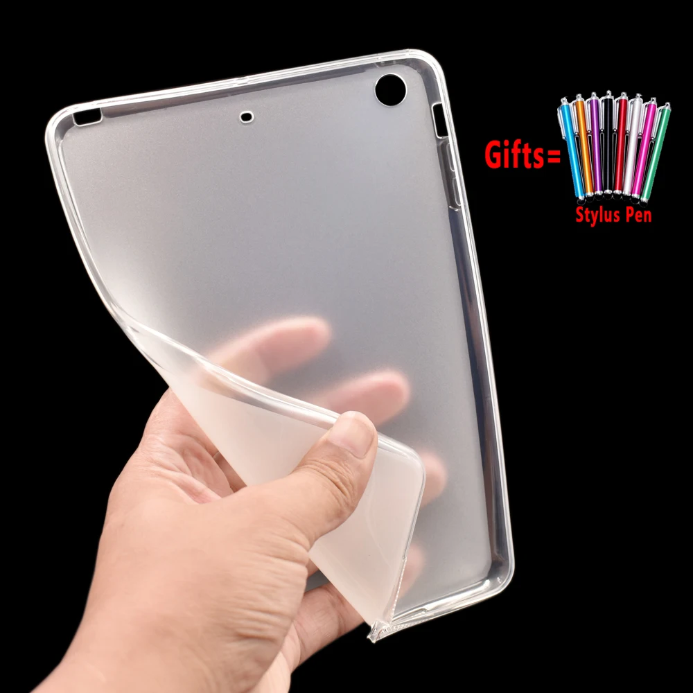 

Ultra Slim Case for Apple iPad Mini 1 2 3 Mini2 Mini3 7.9 Cover Tpu Silicon Transparent Soft Shockproof Funda Capa Coque + Pen