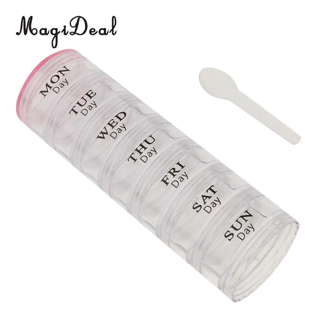 7 Day Small Cream Jars Pots Empty Cosmetic Containers Pill Storage Case