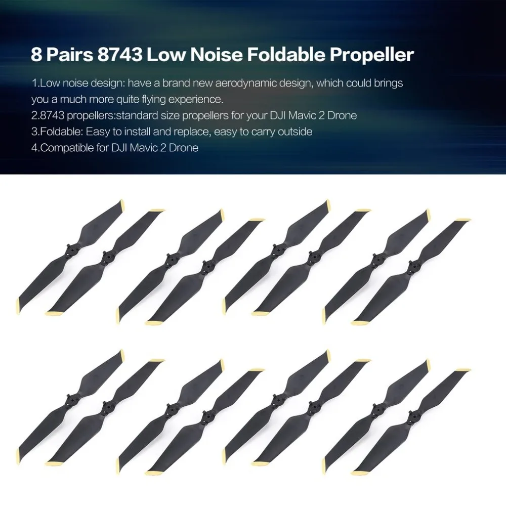 DJI 8743 Low Noise Propeller CW CCW Props Blade Spare Part for Mavic 2 Drone Quadcopter Parts Accessories | Игрушки и хобби