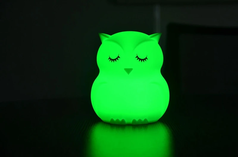 Lovely Owl Cartoon Night Light Silicone Colorful LED Bedside Night Lamp Gifts For Kids Bedroom Decoration Colors Changing Light (4)