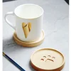 Cute Cartoon Cat Paw Wooden Coaster Pad Milk Tae Coffee Cup Mat Round Soft Wooden Heat-insulated Placemats Home Decoration 1pcs ► Photo 3/6